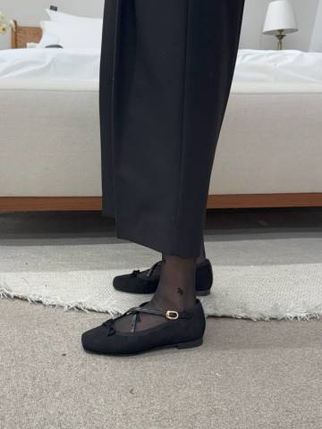 Giselle ballet flats_black suede