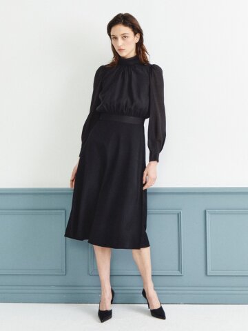 셔링 원피스 +블라우스 세트 