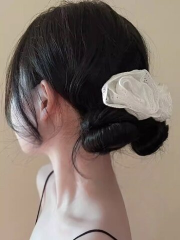베라 포인트집게 헤어핀 로즈 꽃 헤어클립