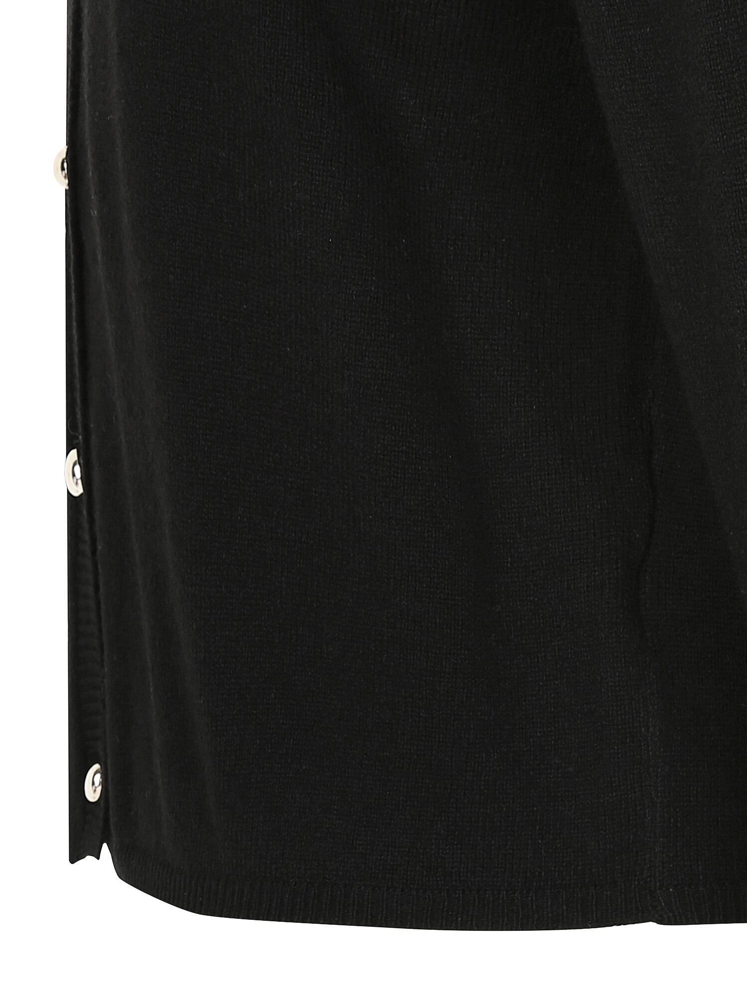 울 브이넥 크롭 가디건 (BLACK)