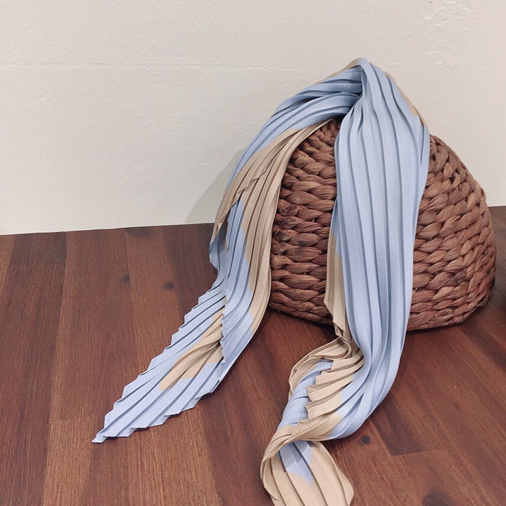 아마 소프트 베이직 배색 스카프