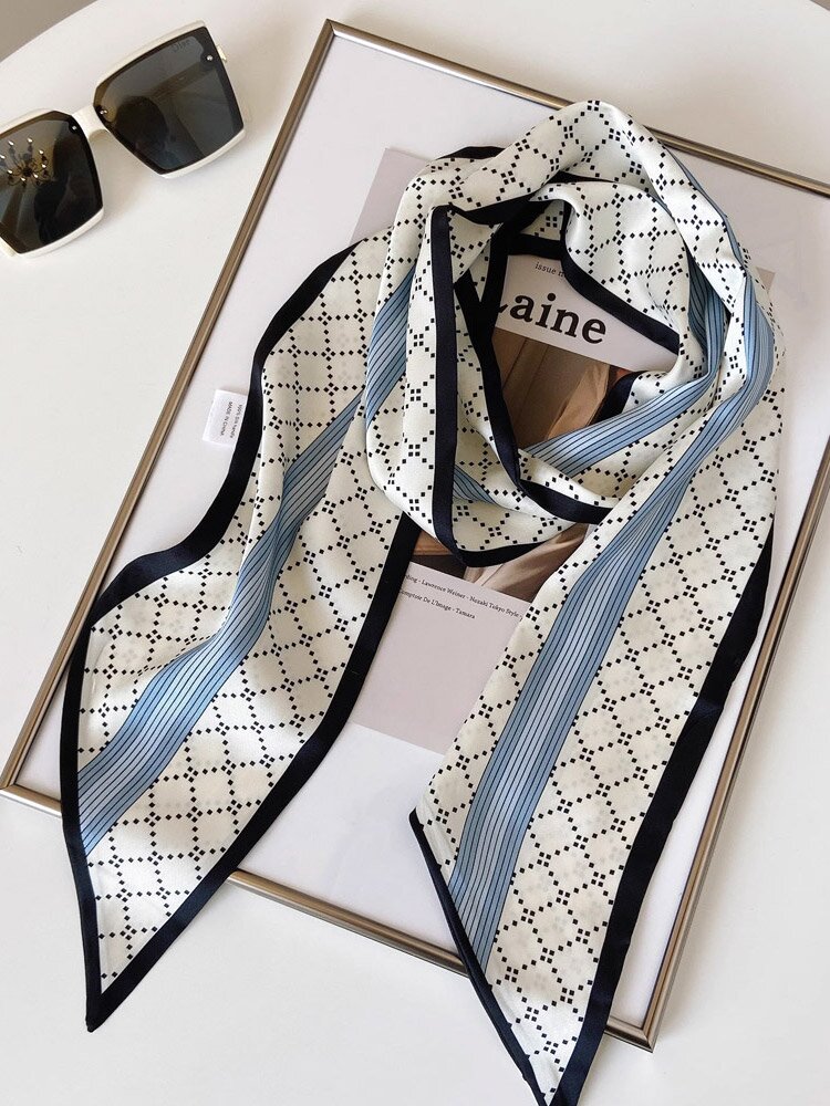 루아레 타이 롱 마름모 도트 롱 방도 목 스카프