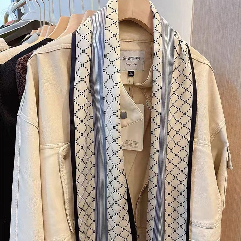 루아레 타이 롱 마름모 도트 롱 방도 목 스카프