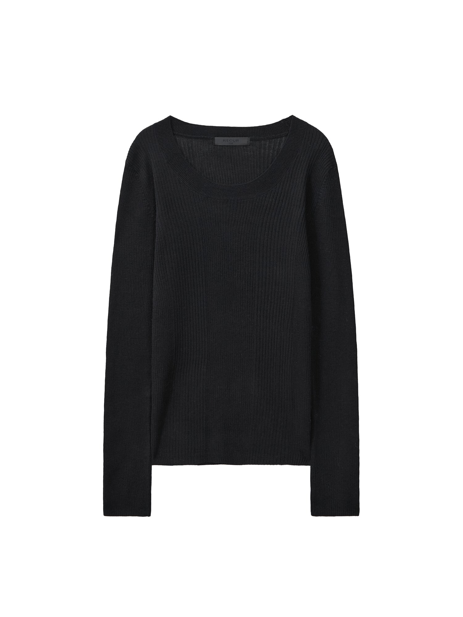 Round neck knit_black
