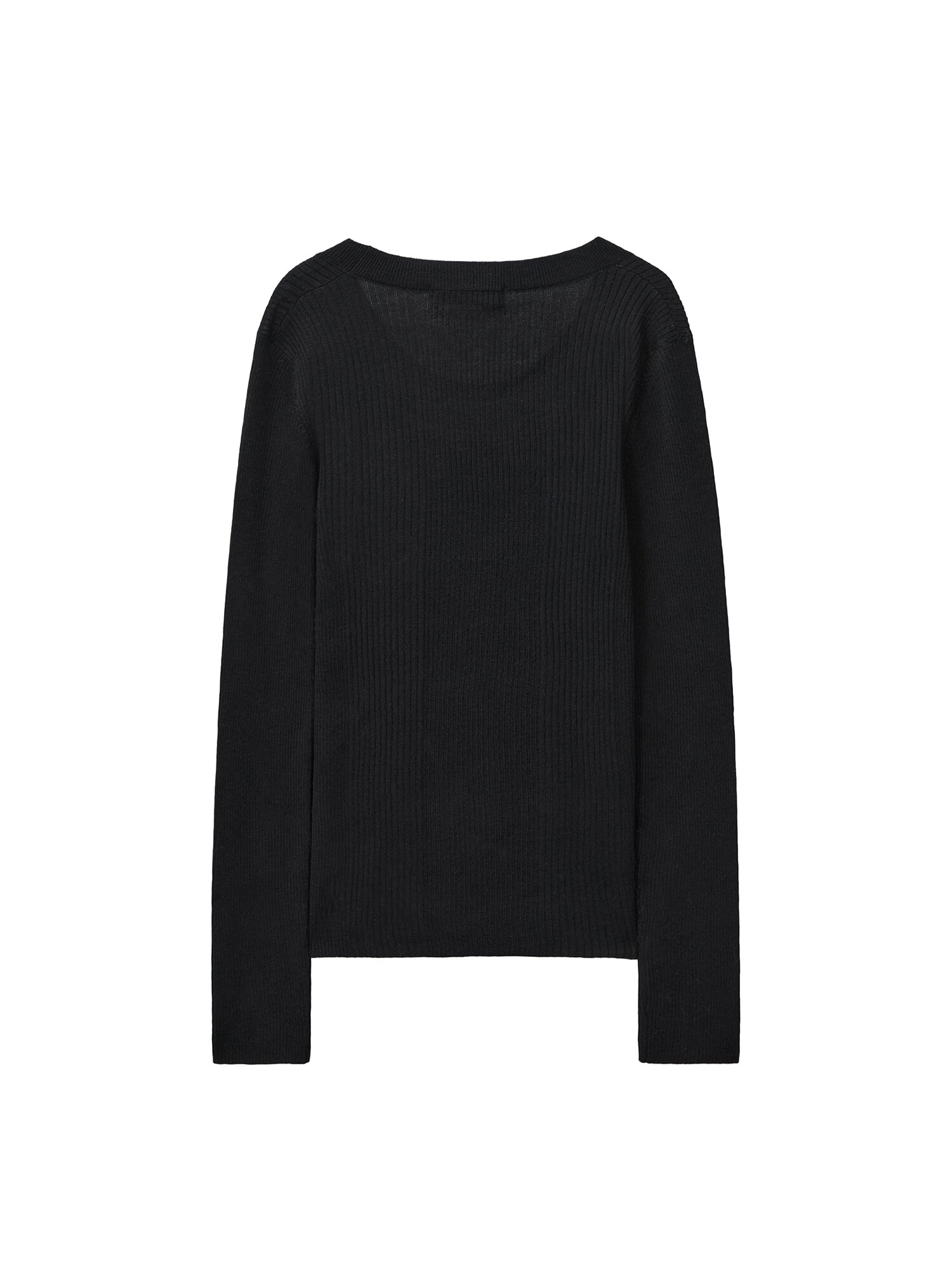 Round neck knit_black