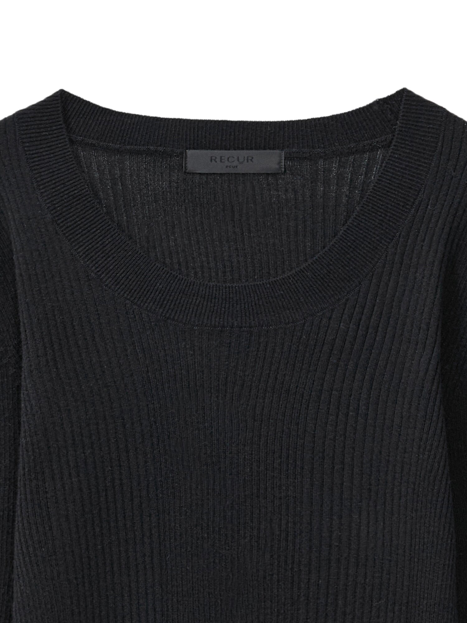 Round neck knit_black