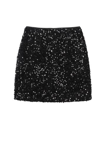 Sequin mini skirt_black