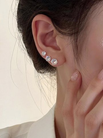 셀티오 큐빅 실버925 귀걸이