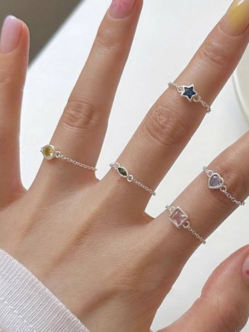 아이지 손이 예뻐 보이는 실버 925 길이조절 은 반지