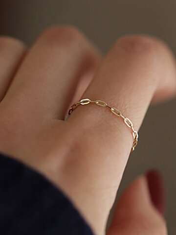 로키타 실반지 레이어드 왼손 검지 중지 엄지 열손가락 애끼 체인 반지