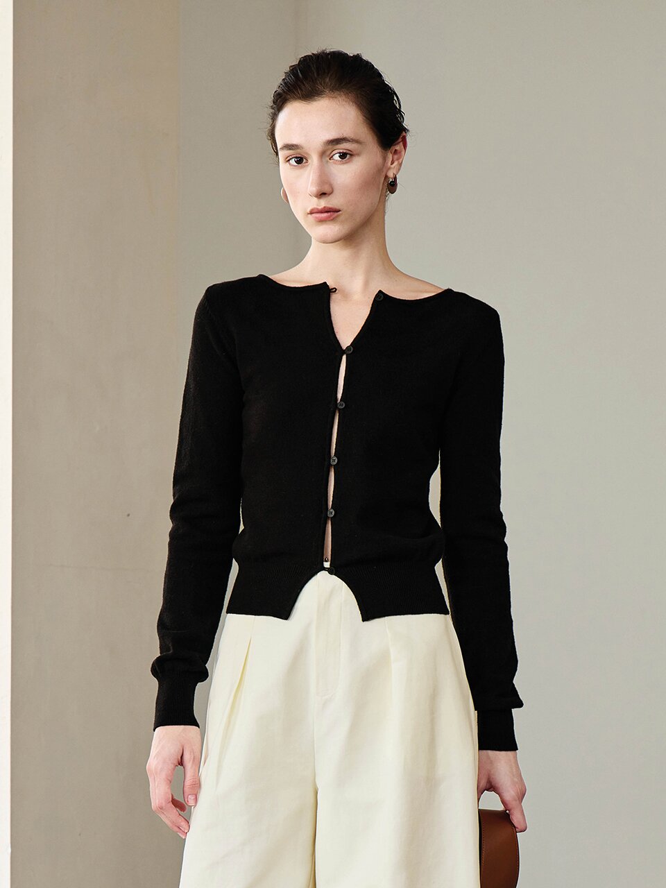 YY_Cozy slim fit knit cardigan_2color