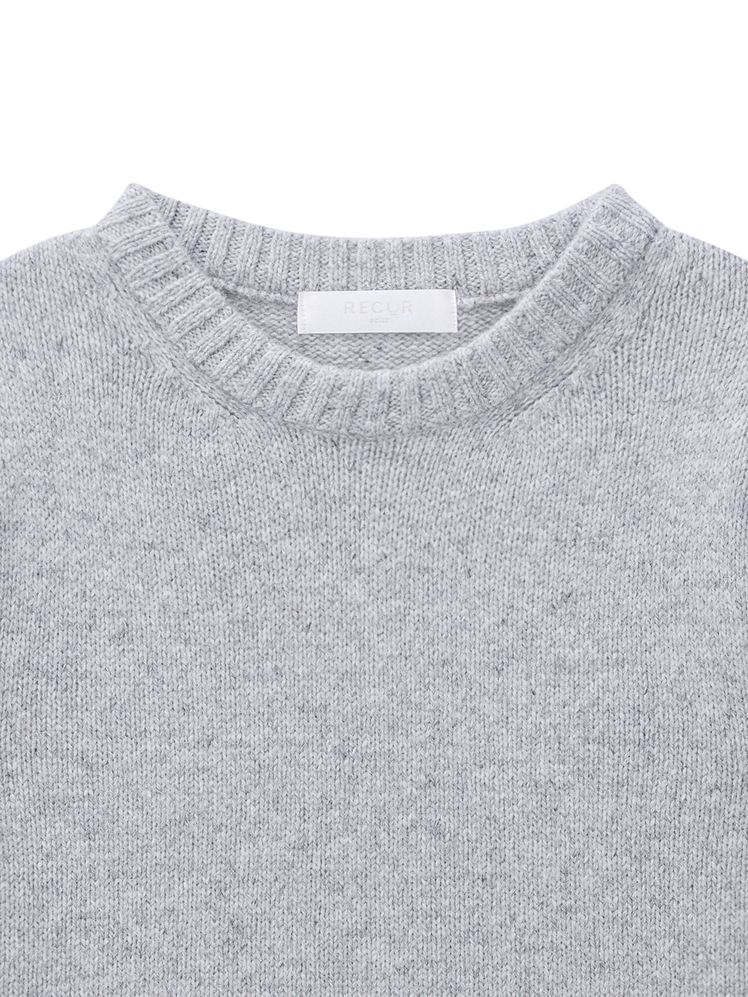 Alpaca short sleeve knit_gray