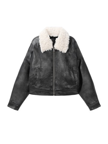 Mustang leather jumper_black