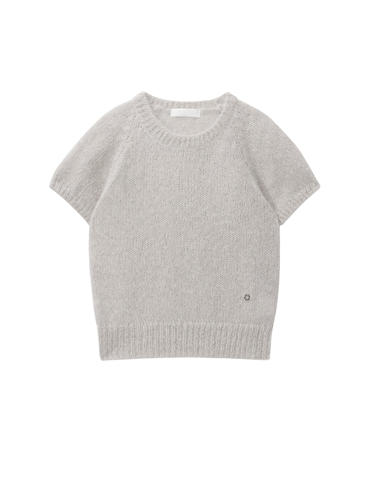 Mohair short sleeve knit_beige