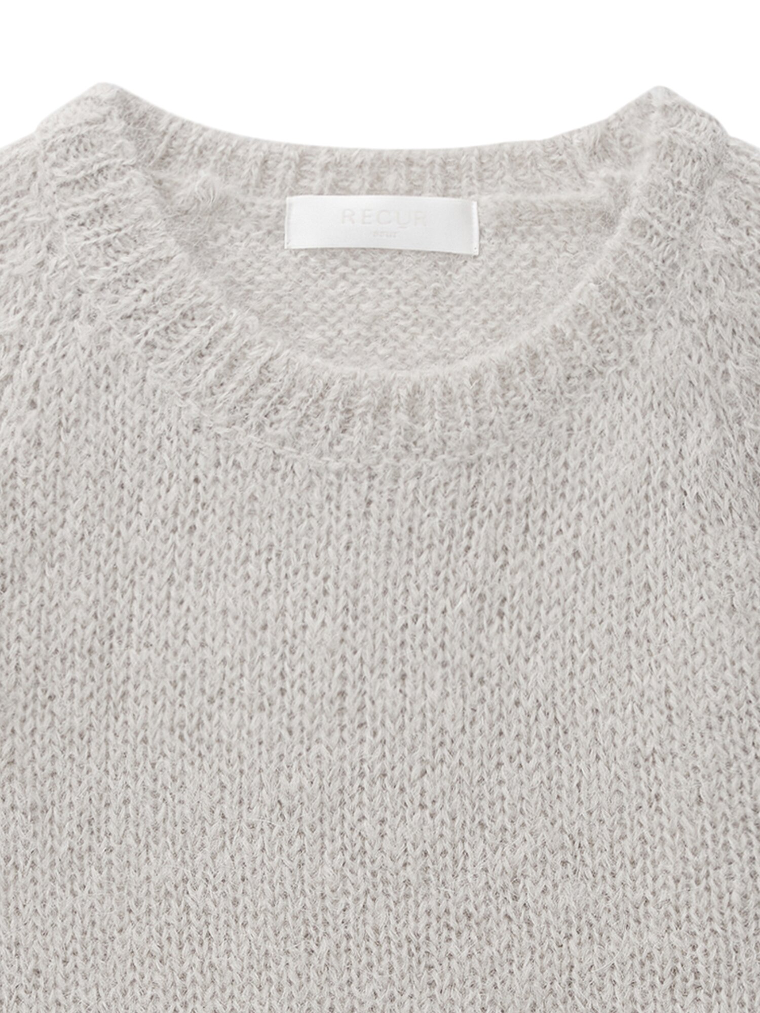 Mohair short sleeve knit_beige