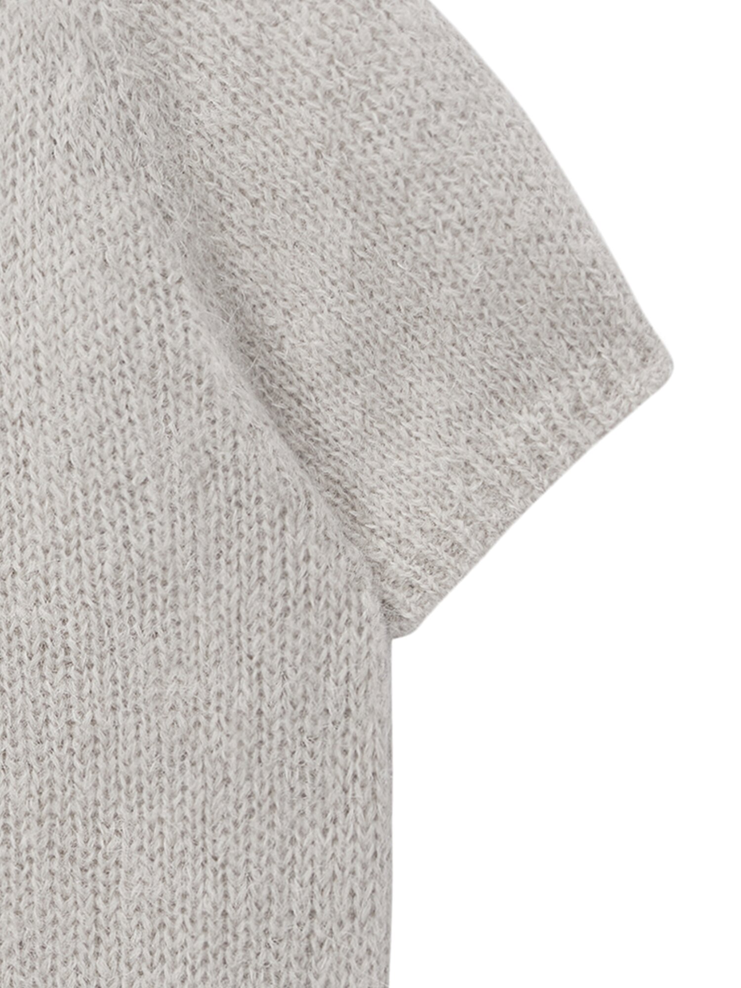 Mohair short sleeve knit_beige