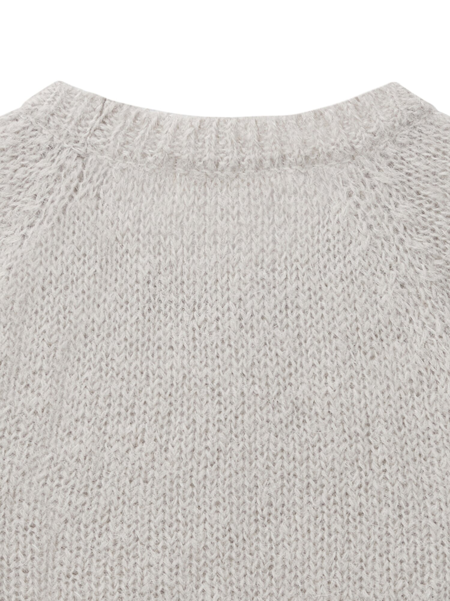Mohair short sleeve knit_beige
