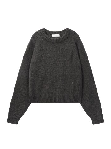 Round wool knit_charcoal