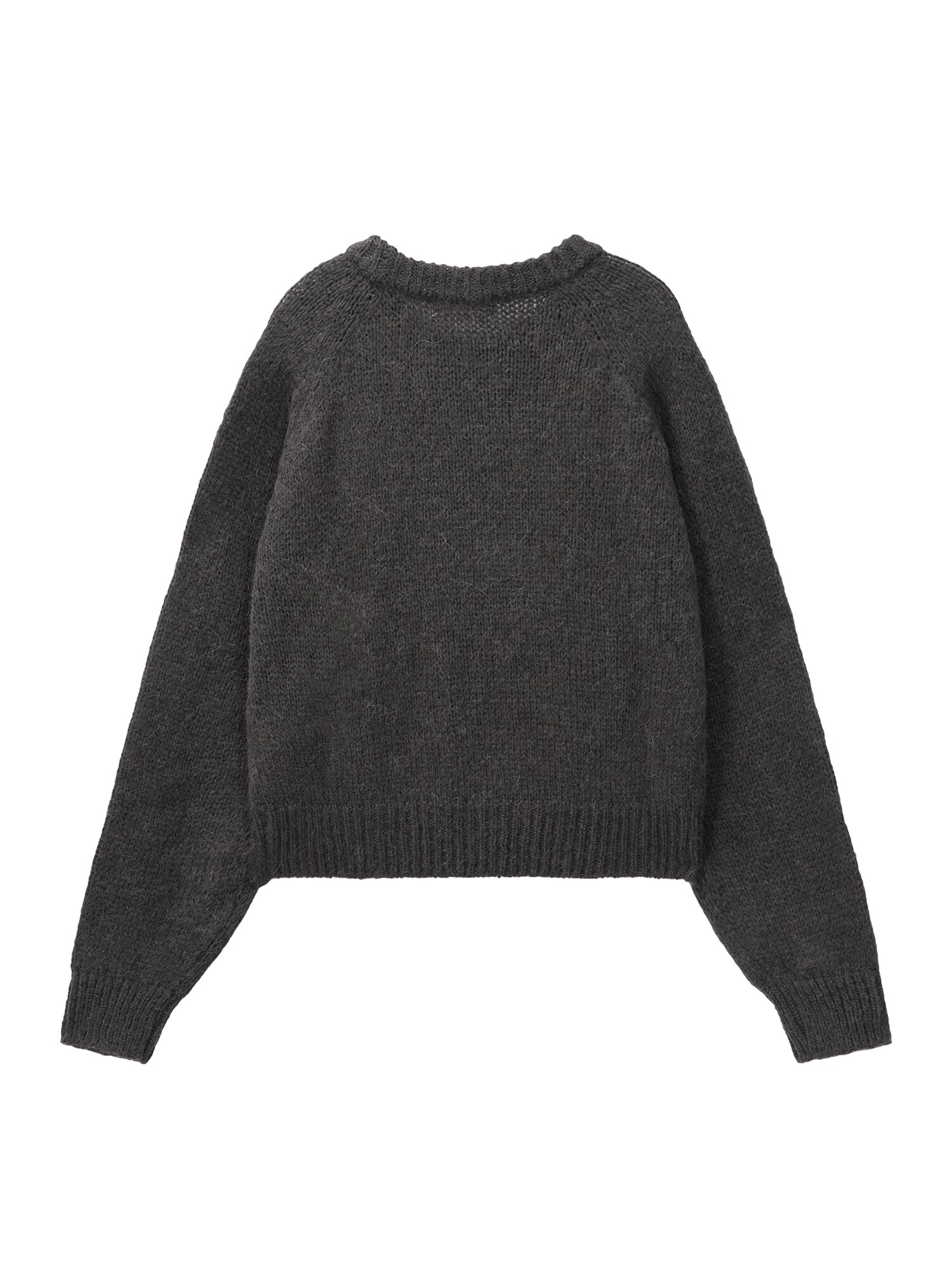 Round wool knit_charcoal