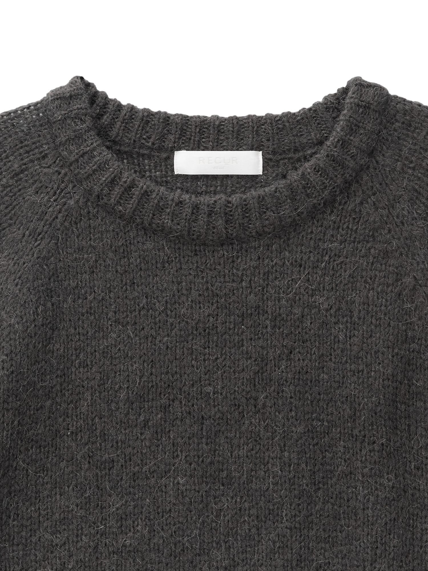 Round wool knit_charcoal