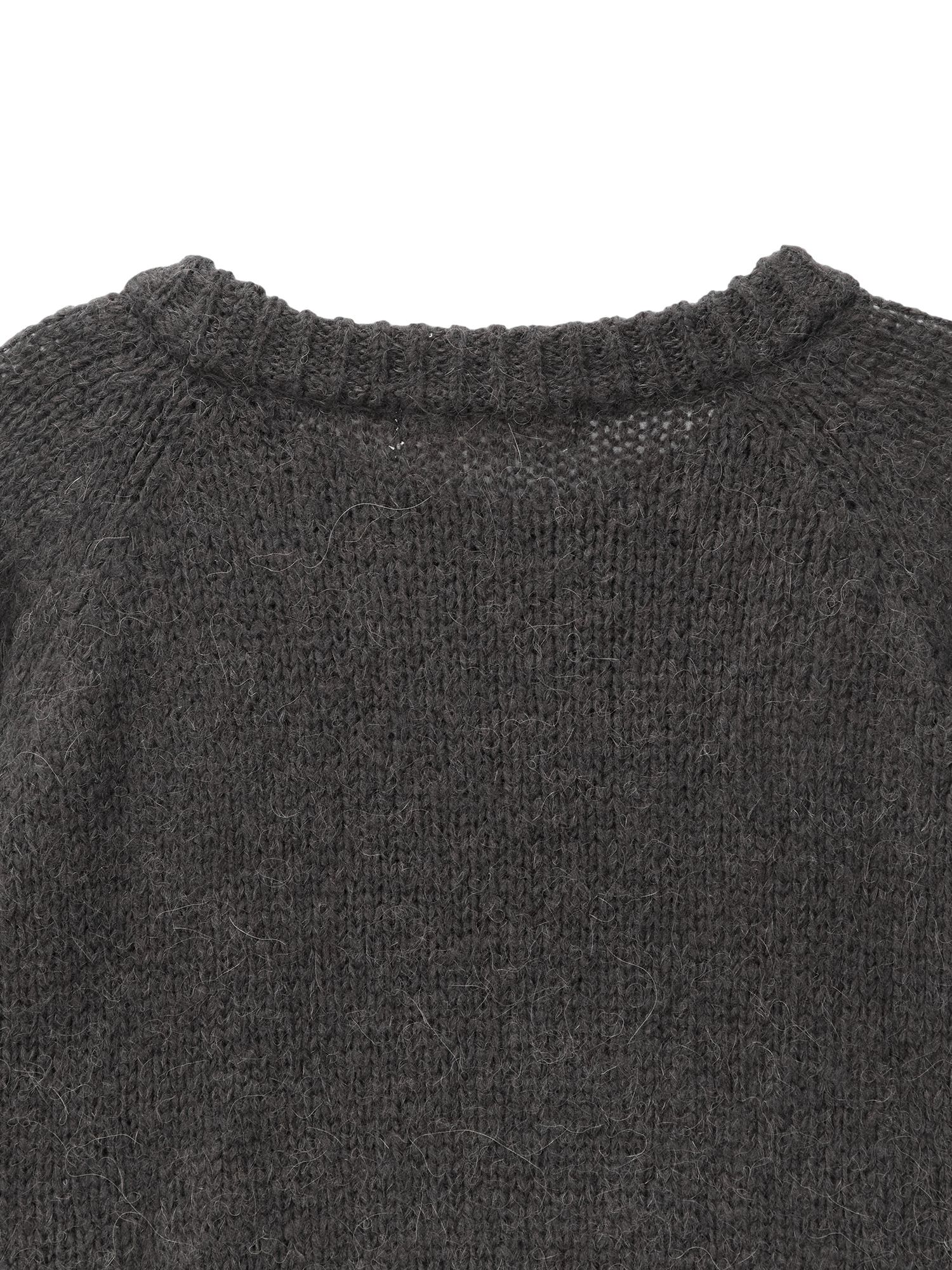 Round wool knit_charcoal