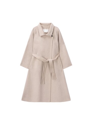 Wool maxi long coat_beige