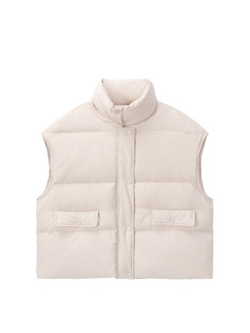 Duckdown string vest_beige