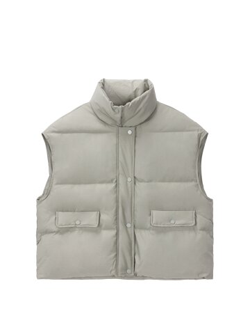 Duckdown string vest_l.khaki