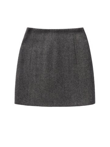 Rosy wool mini skirt_brown