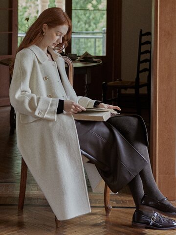 PM_Soft snow double woolen coat
