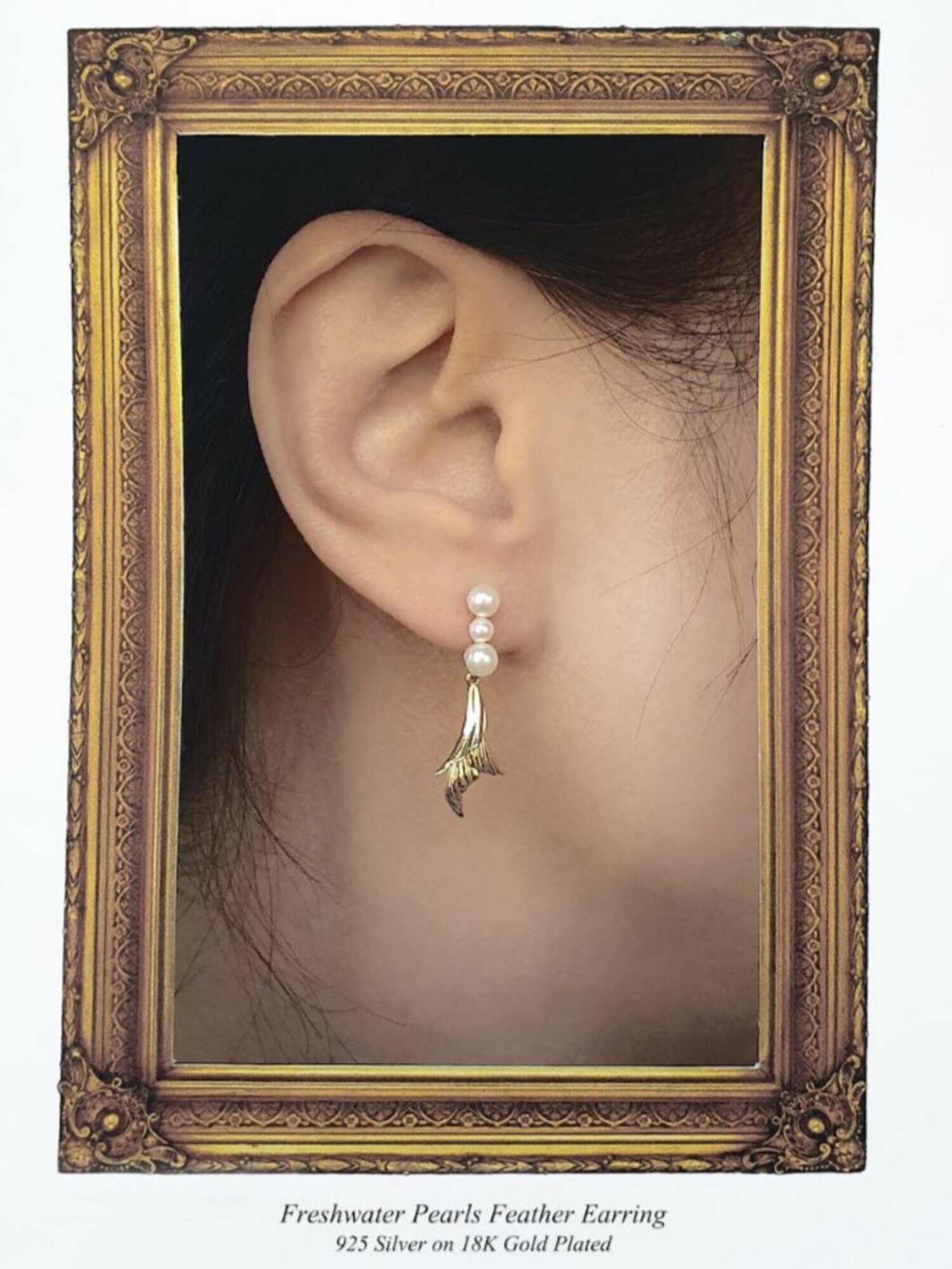 [Habsburg] Feather Freshwater Pearls Earring