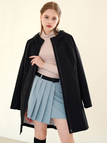 후드 트렌치 코트 아우터 (블랙)_L3A1-JP01C