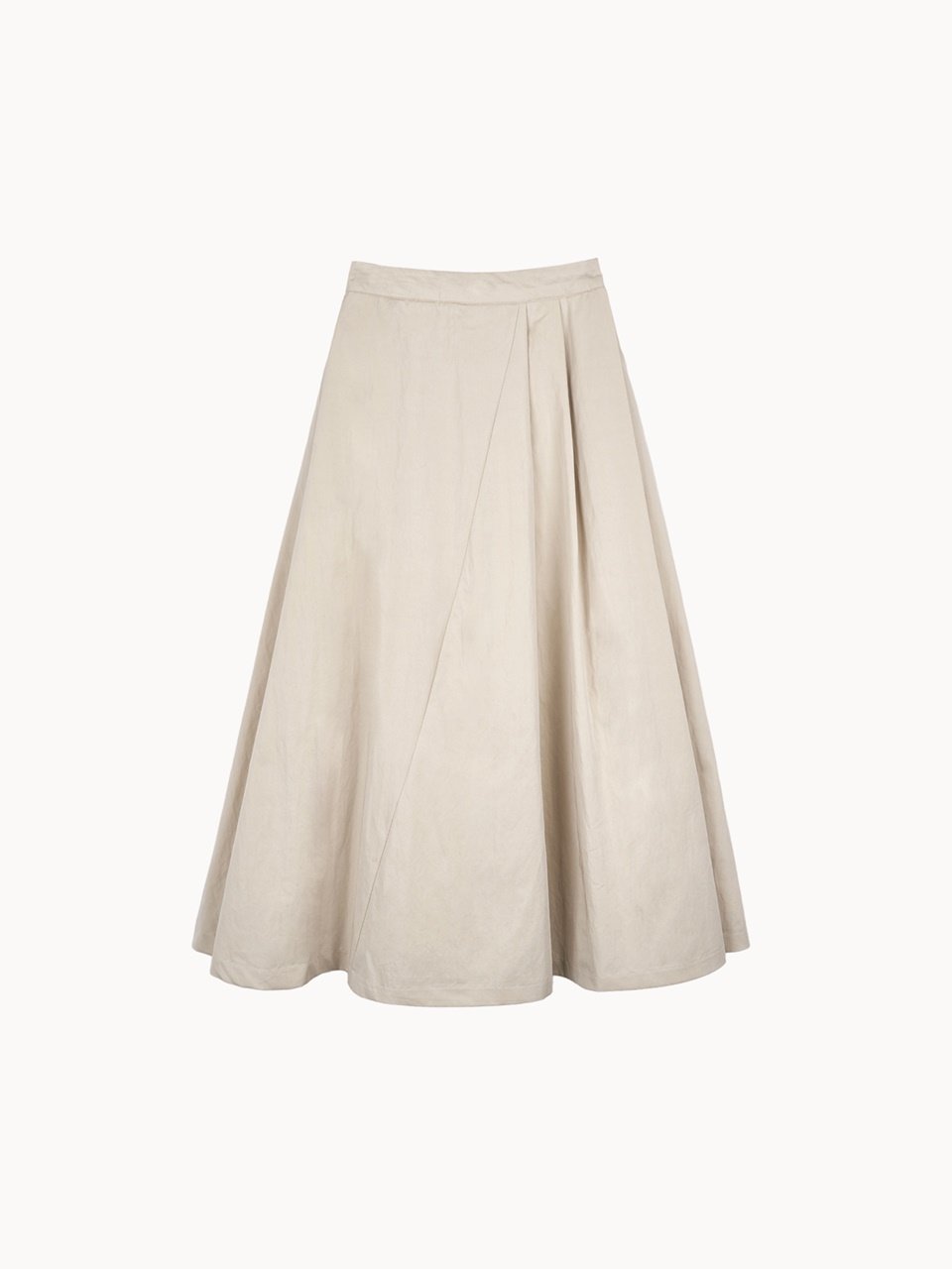 Flared Maxi Skirts(beige)