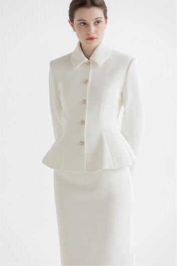 [주문제작] Peplum Jacket [IVORY]