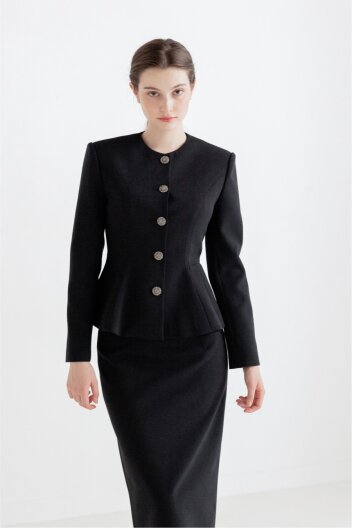 [주문제작] Peplum Jacket [BLACK]