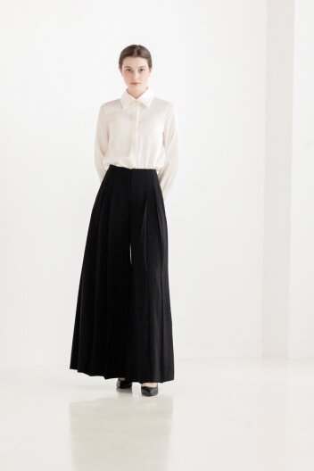 [주문제작] Pleats Slacks [BLACK]
