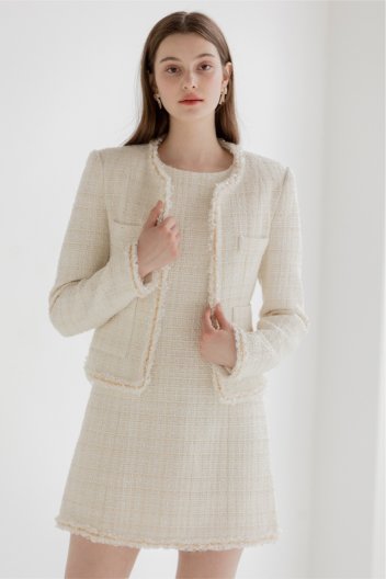 [주문제작] Trimming Tweed Jacket