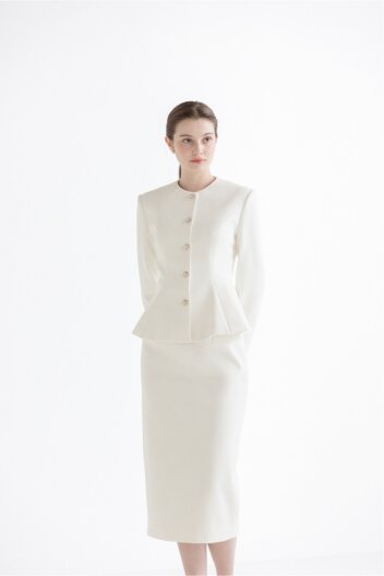 [주문제작] Basic Slim Skirt [IVORY]