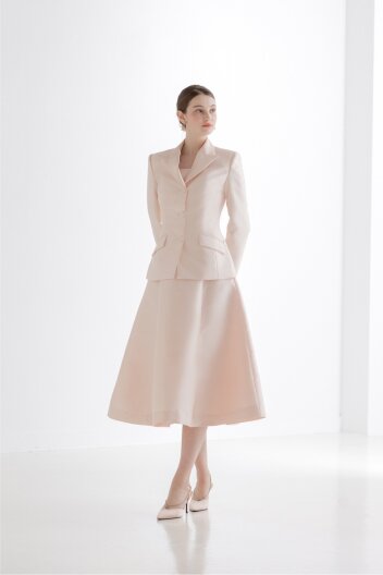 Mikado Flare Skirt [PEACH]