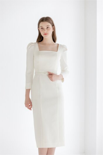 Square Neck Slim Dress