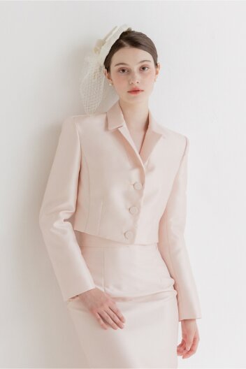 Mikado Crop Jacket [PEACH]