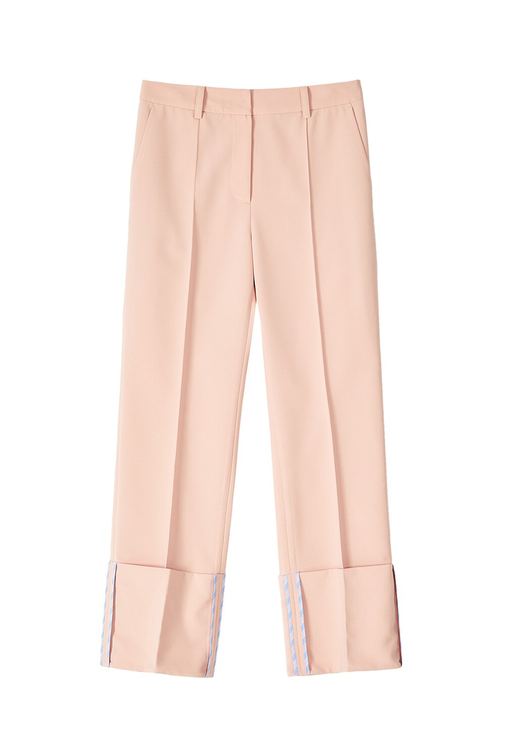 ROLL-UP DETAIL PANTS I PINK