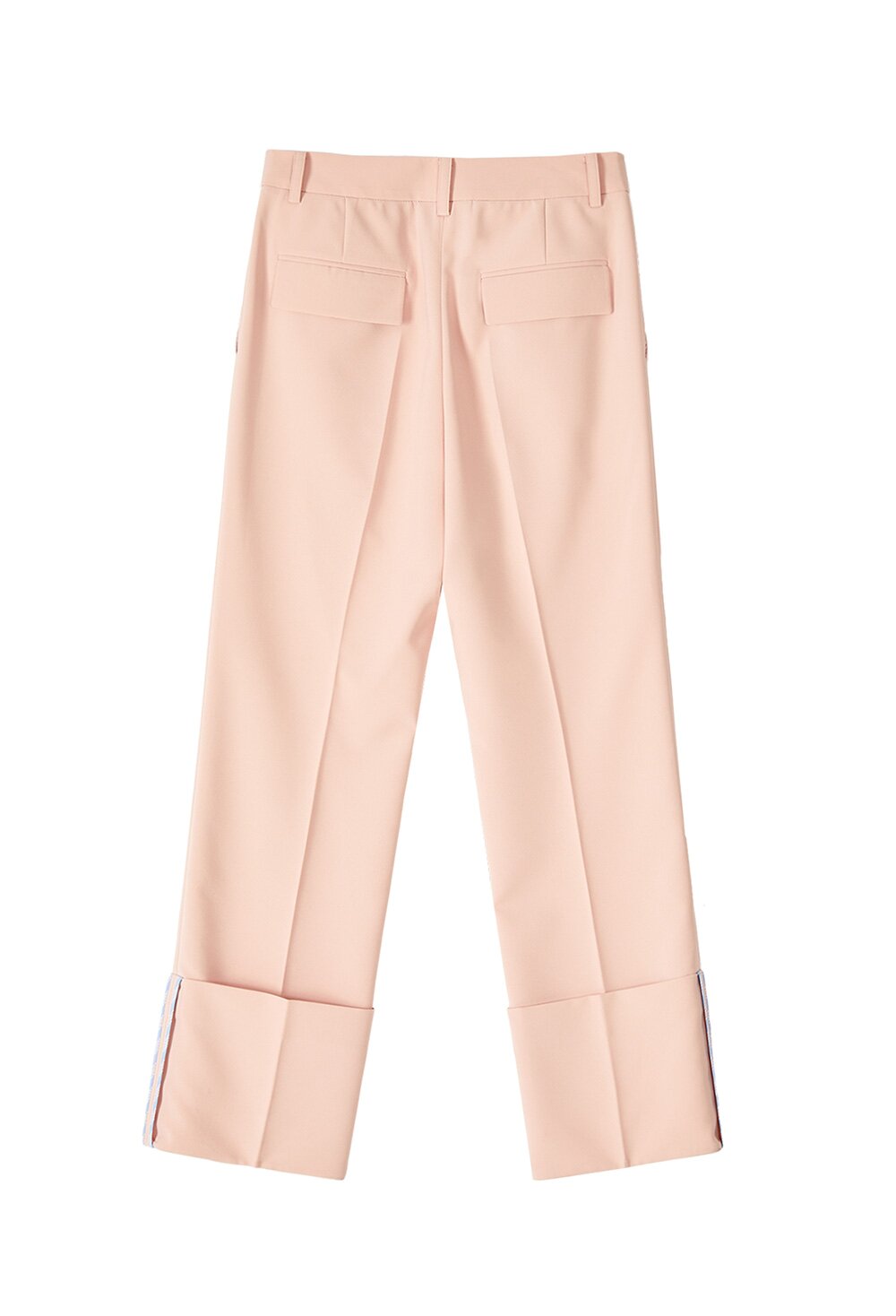 ROLL-UP DETAIL PANTS I PINK