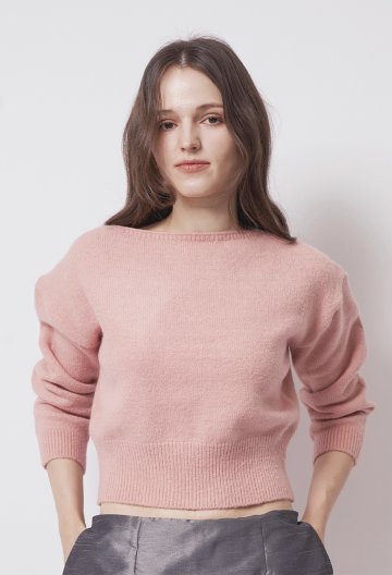 [DO NOT PLAN]베이직 보트넥 골지 니트_JJKT230203