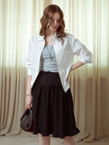 집업 코튼 오픈 블루종