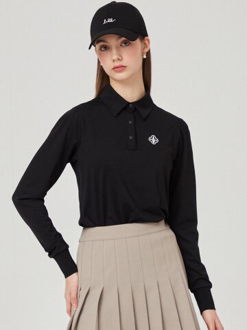 스트레치 슬리브 티셔츠(블랙)_L4A1-TS08C