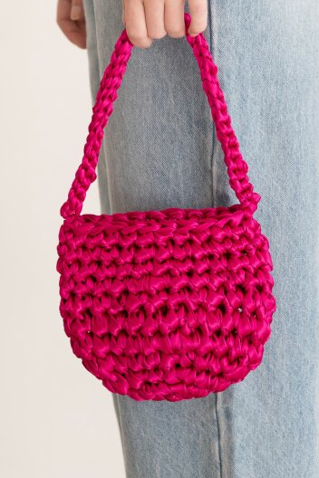 Mini knit bag – Hot Pink