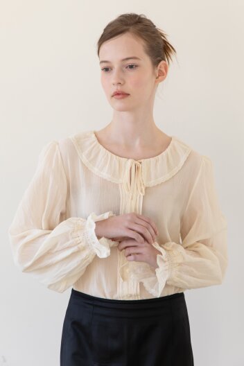Chiffon blouse - Cream