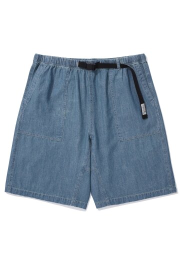 SL-LABEL BELTED DENIM SHORTS PANTS 라이트데님