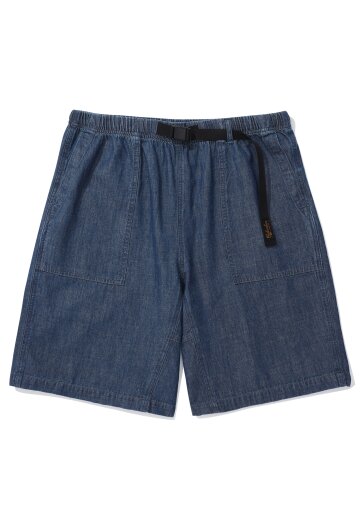 SL-LABEL BELTED DENIM SHORTS PANTS 미드나잇데님